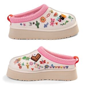 UGG Pink and Cream Women's Slippers